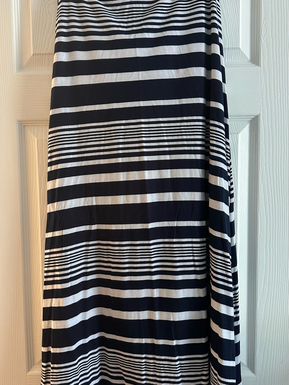 Women’s Navy Blue and White Striped Skirt